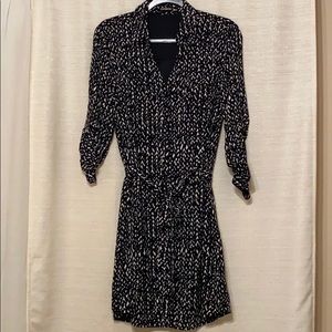 Black and white button down dress